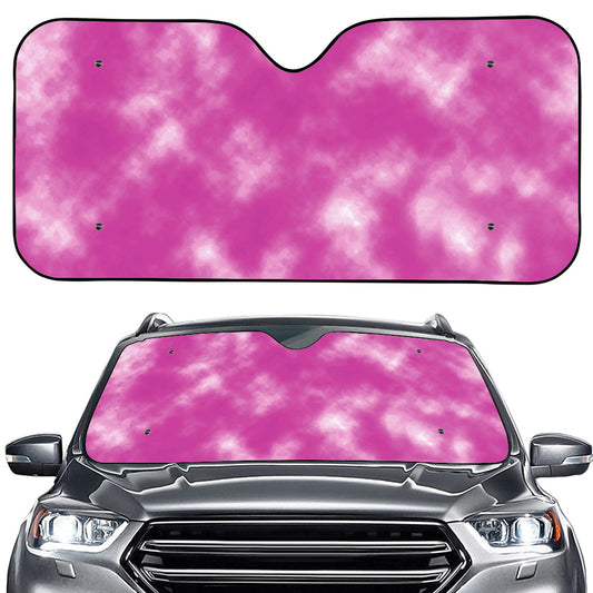 Pink Tie Dye Print Car Windshield Sun Shade