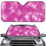 Pink Tie Dye Print Car Windshield Sun Shade