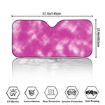 Pink Tie Dye Print Car Windshield Sun Shade