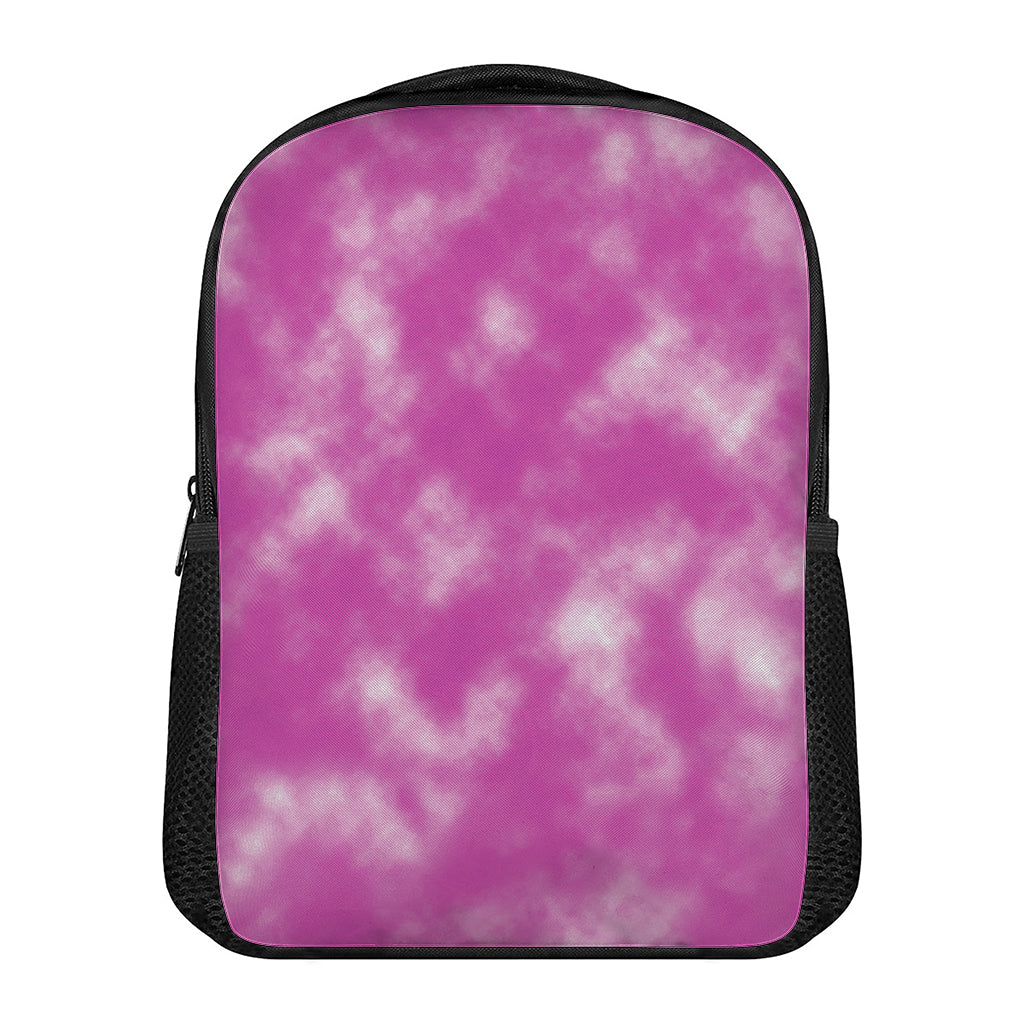 Pink Tie Dye Print Casual Backpack