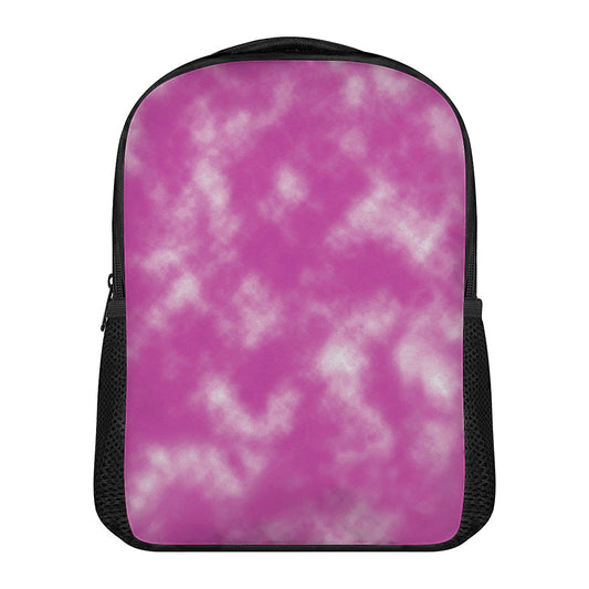 Pink Tie Dye Print Casual Backpack