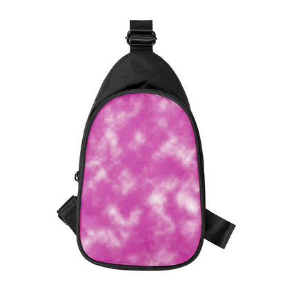 Pink Tie Dye Print Chest Bag