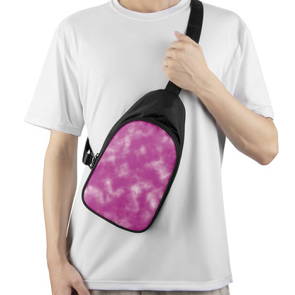 Pink Tie Dye Print Chest Bag