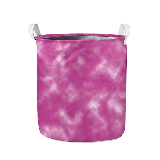 Pink Tie Dye Print Collapsible Laundry Basket