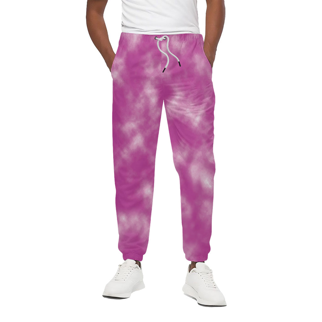 Pink Tie Dye Print Cotton Pants