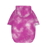 Pink Tie Dye Print Dog Zip Up Hoodie