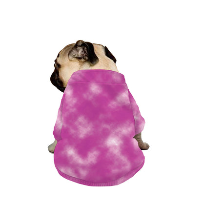 Pink Tie Dye Print Dog Zip Up Jacket