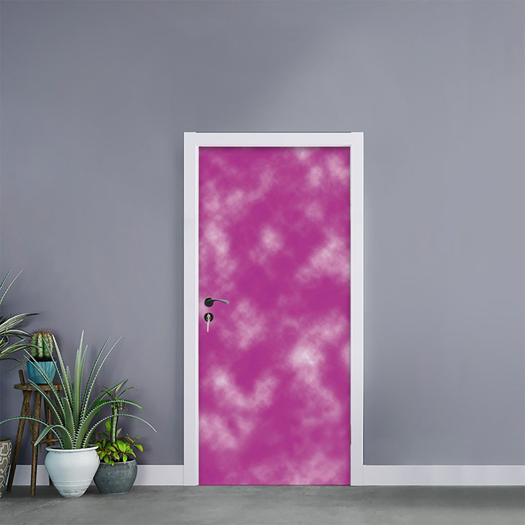 Pink Tie Dye Print Door Sticker