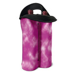 Pink Tie Dye Print Double Neoprene Wine Tote