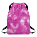 Pink Tie Dye Print Drawstring Backpack