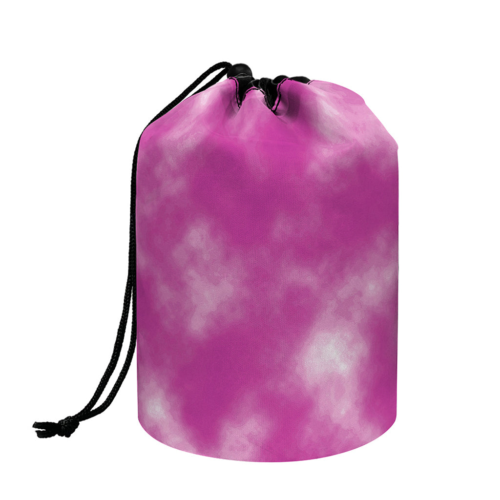 Pink Tie Dye Print Drawstring Makeup Bag