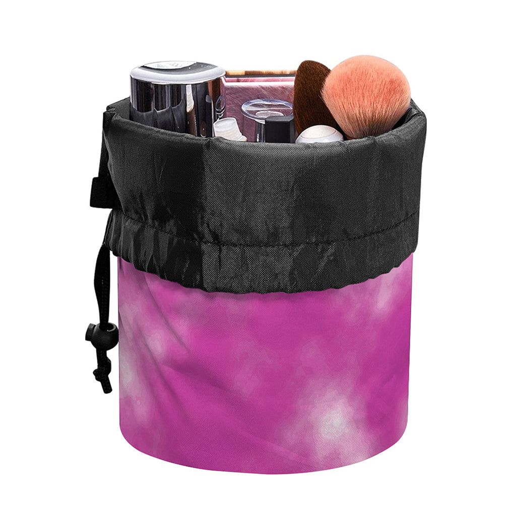 Pink Tie Dye Print Drawstring Makeup Bag