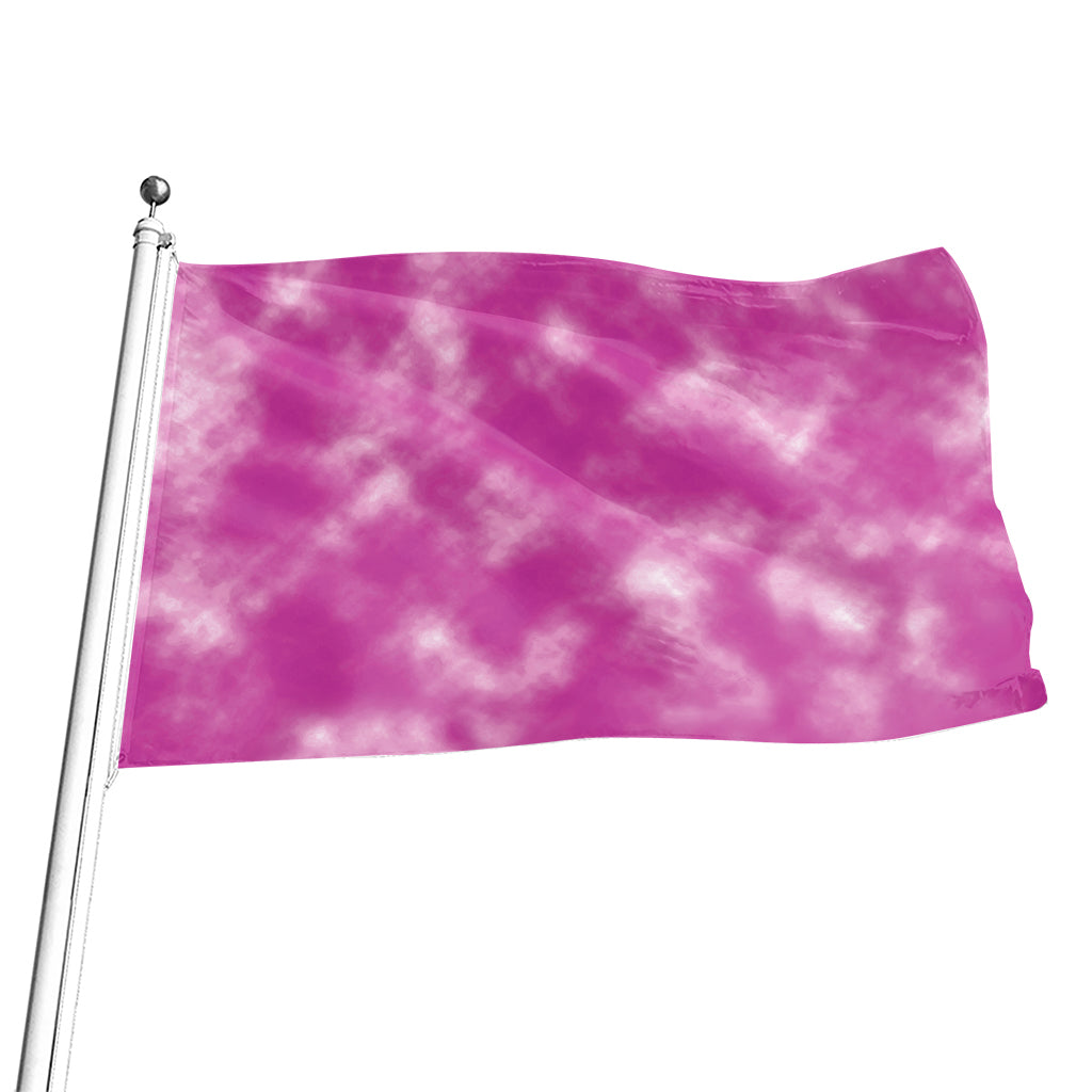 Pink Tie Dye Print Flag