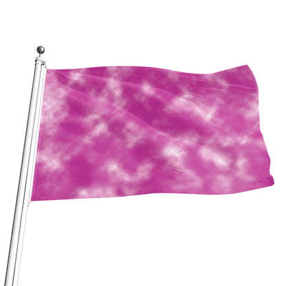Pink Tie Dye Print Flag