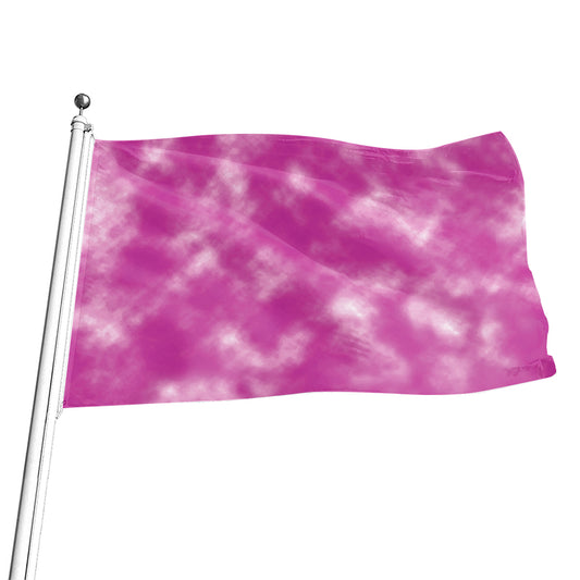 Pink Tie Dye Print Flag