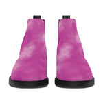 Pink Tie Dye Print Flat Ankle Boots