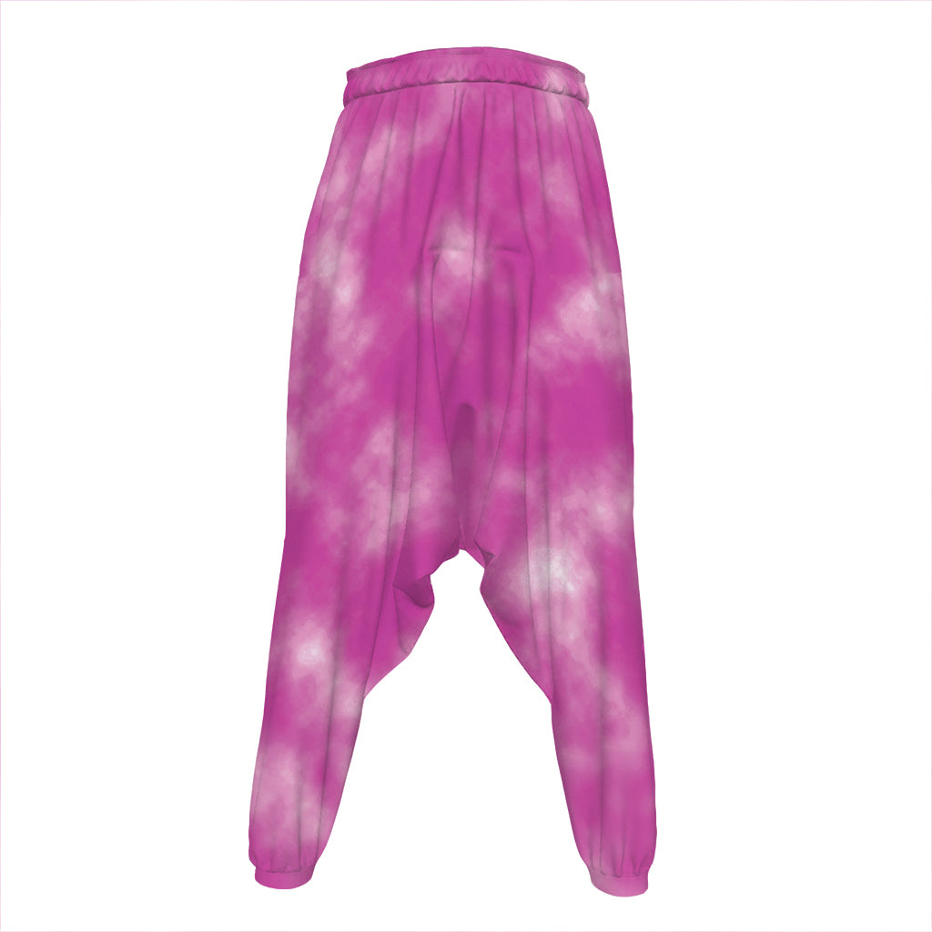 Pink Tie Dye Print Hammer Pants