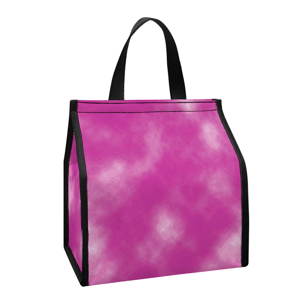 Pink Tie Dye Print Insulated Lunch Tote