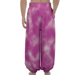 Pink Tie Dye Print Lantern Pants