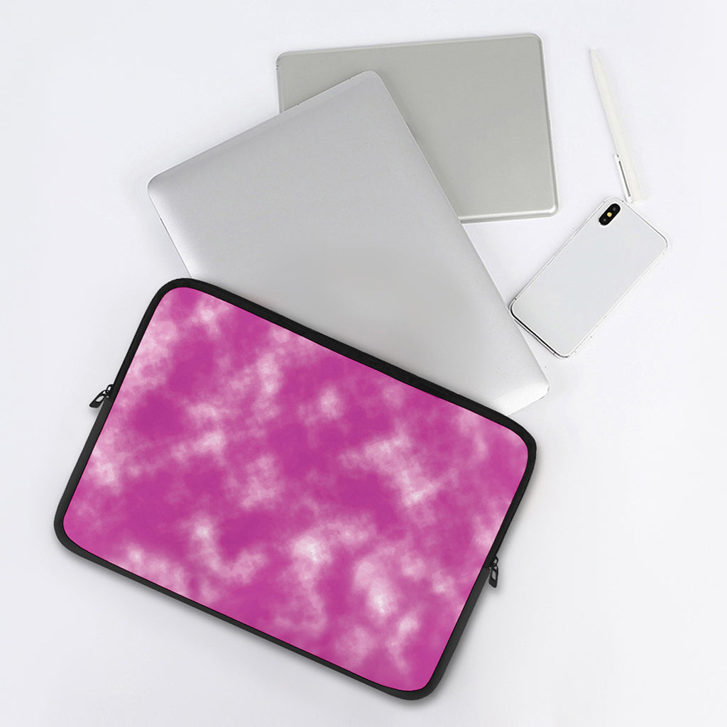 Pink Tie Dye Print Laptop Sleeve