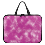 Pink Tie Dye Print Laptop Sleeve With Handle
