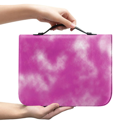 Pink Tie Dye Print Leather Bible Cover