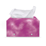 Pink Tie Dye Print Leather Tissue Box Cover