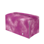 Pink Tie Dye Print Leather Tissue Box Cover