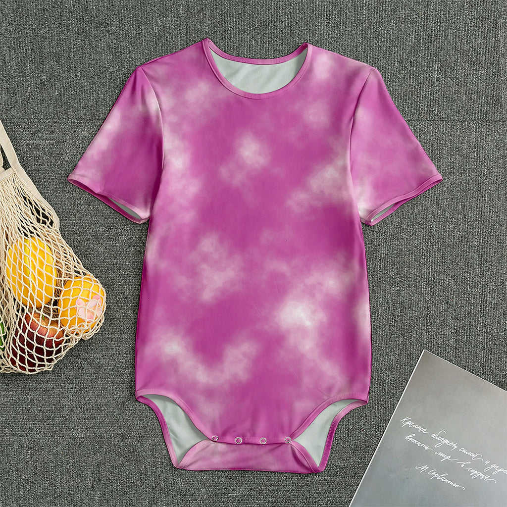 Pink Tie Dye Print Men's Bodysuit