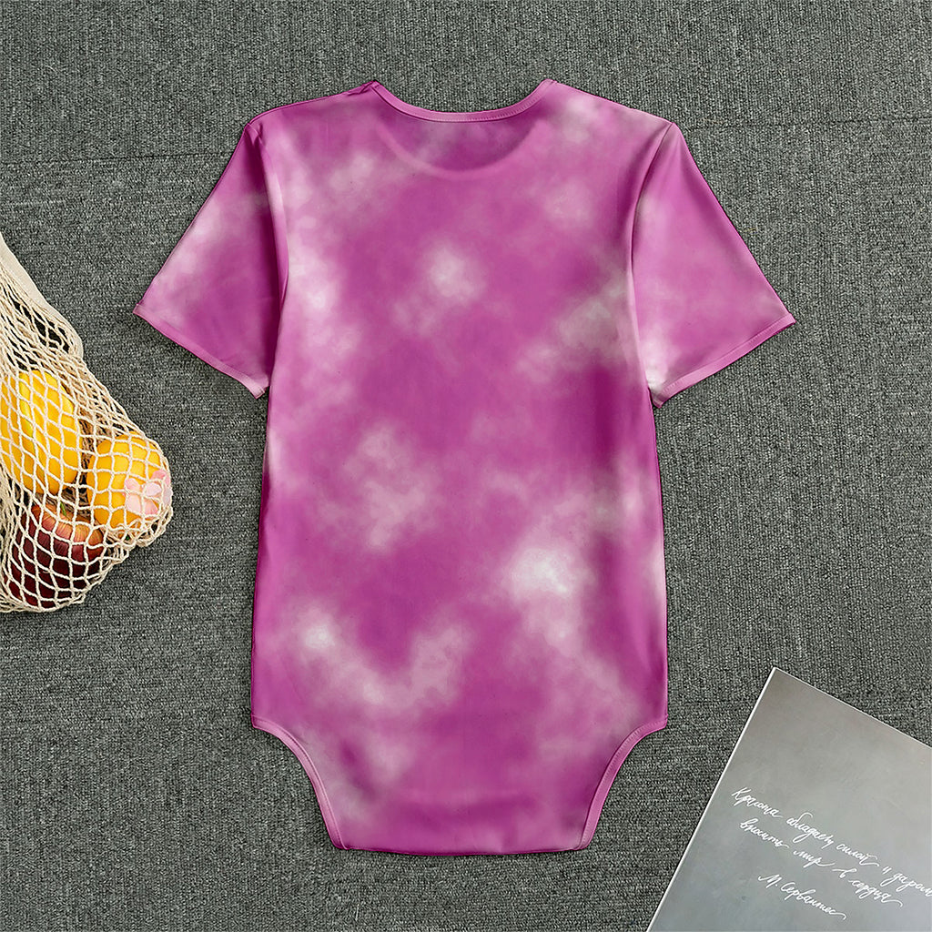 Pink Tie Dye Print Men's Bodysuit