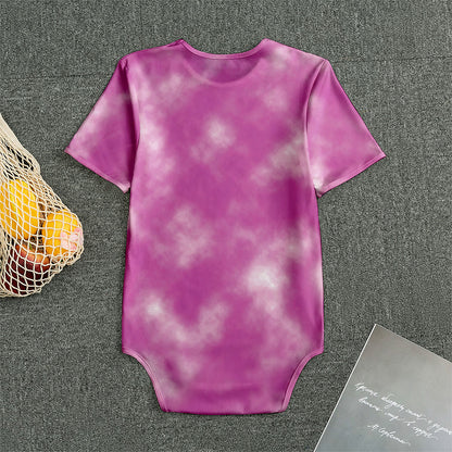 Pink Tie Dye Print Men's Bodysuit