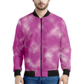 Pink Tie Dye Print Men's Bomber Jacket