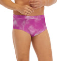 Pink Tie Dye Print Men's Briefs