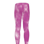 Pink Tie Dye Print Men's leggings