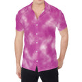 Pink Tie Dye Print Men's Shirt