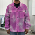 Pink Tie Dye Print Men's Shirt Jacket