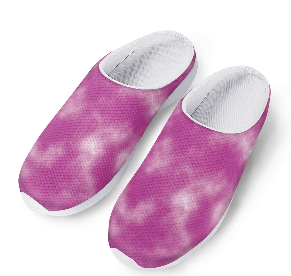 Pink Tie Dye Print Mesh Casual Shoes