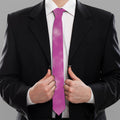 Pink Tie Dye Print Necktie