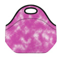 Pink Tie Dye Print Neoprene Lunch Bag