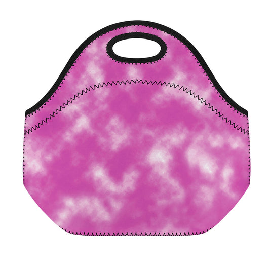 Pink Tie Dye Print Neoprene Lunch Bag