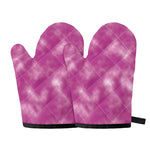 Pink Tie Dye Print Oven Mitts