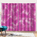 Pink Tie Dye Print Pencil Pleat Curtains