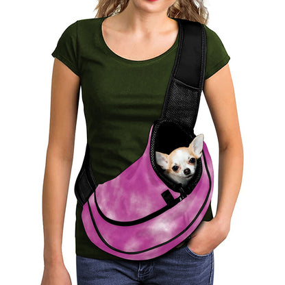 Pink Tie Dye Print Pet Sling Carrier