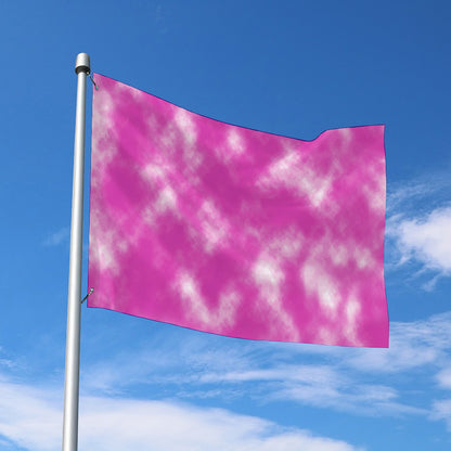 Pink Tie Dye Print Polyester Flag