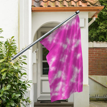 Pink Tie Dye Print Polyester Flag