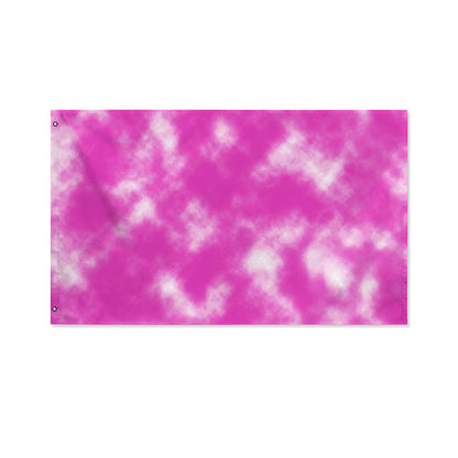 Pink Tie Dye Print Polyester Flag