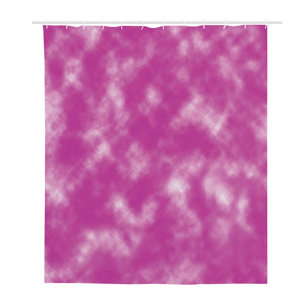 Pink Tie Dye Print Polyester Shower Curtain