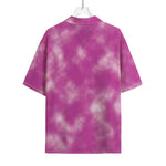 Pink Tie Dye Print Rayon Hawaiian Shirt