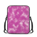 Pink Tie Dye Print Rectangular Crossbody Bag