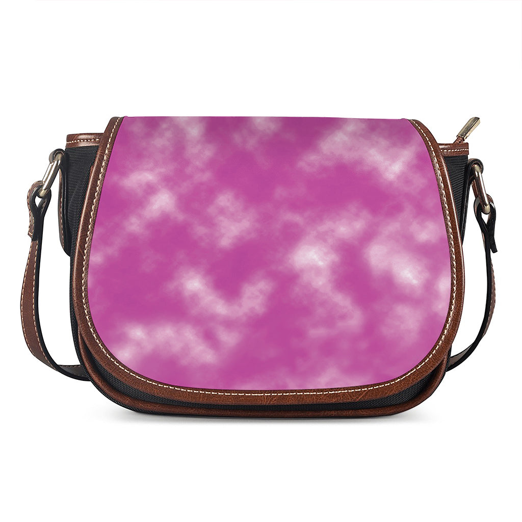 Pink Tie Dye Print Saddle Bag